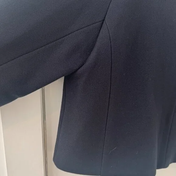 NWT Zara Navy Wool Blend Jacket - Size L - Picture 5 of 5